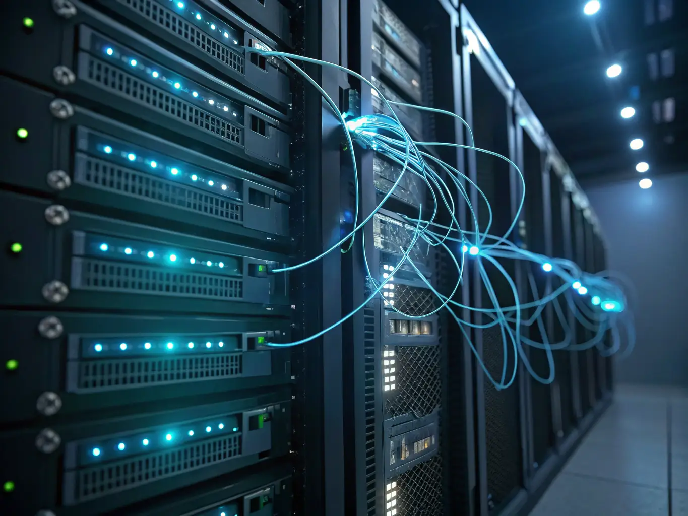 An image depicting a network of interconnected devices and systems, representing the scalable infrastructure provided by NextBit Solutions.