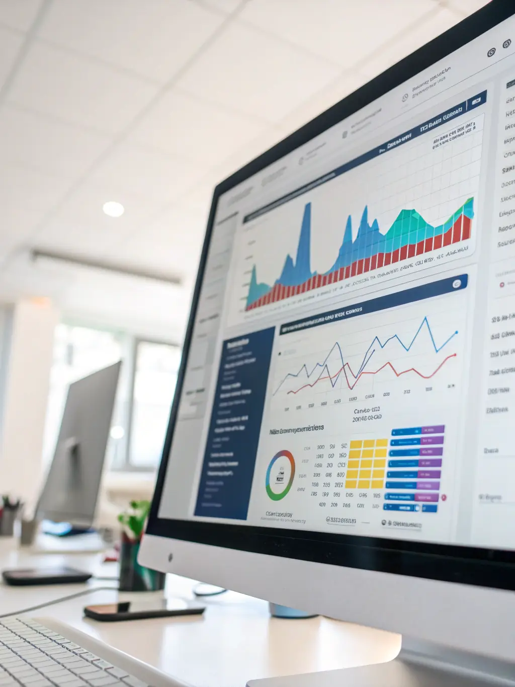 A dashboard displaying real-time communication metrics and analytics, illustrating efficient communication channels within NextBit Solutions.